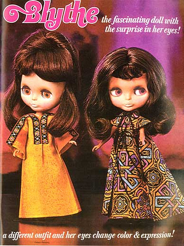 Blythe was a fashion doll originally produced by the Kenner toy company